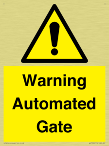 Warning Automated Gate
